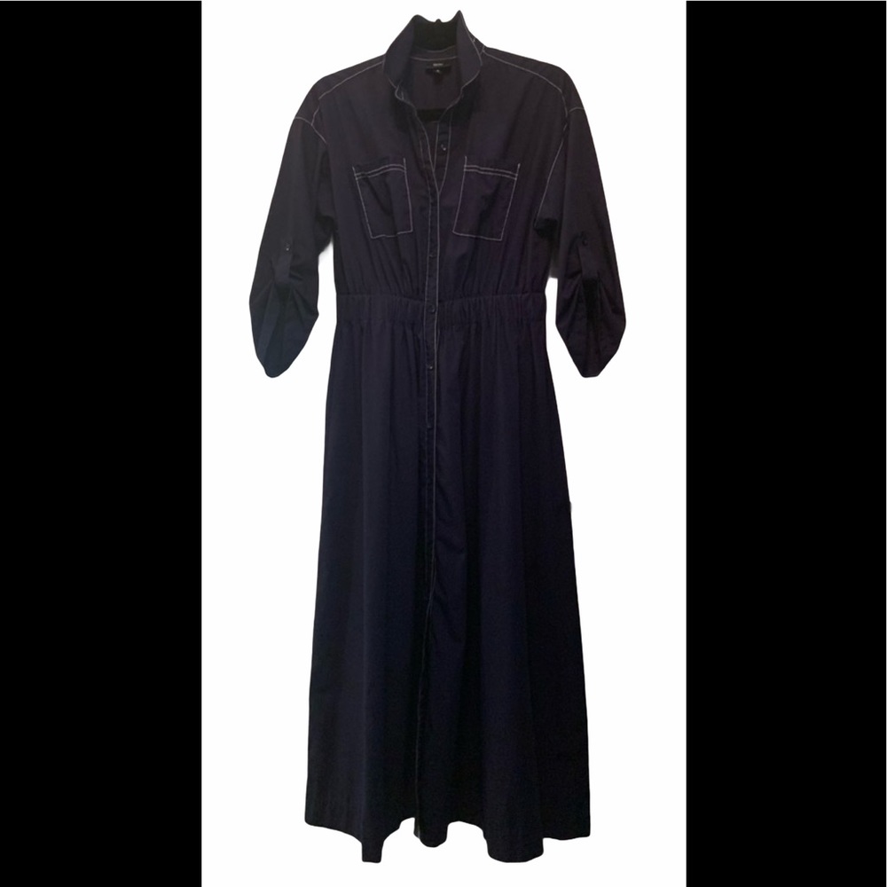 Massimo white stitched day dress